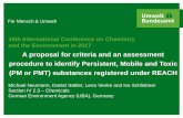 A proposal for criteria and an assessment procedure to ... · • This proposal of PMT criteria and assessment procedure to identify PM/PMT substances is available for consultation,