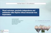 Visual outcomes, spectacle independence and satisfaction ... · Visual outcomes, spectacle independence and satisfaction after RayOne trifocal intraocular lens implantation. ESCRS