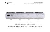 TECOMAT FOXTROT PROGRAMMABLE …1. Introduction to the TECOMAT FOXTROT programmable controllers 6 TXV 004 10.02 input contact input module address 2 output module address 3 PLC scratchpad