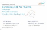 Semantics 101 for Pharma - PhUSE...Barcelona Annual Conference Monday, 10th October 2016 Semantics 101 for Pharma Tim Williams, UCB Biosciences Inc., USA tim.williams@ucb.com Marc