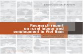 RESEARCH REPORT ON RURAL LABOUR AND EMPLOYMENT IN … · 2015-11-22 · Research Report on Rural Labour and Employment in Vietnam ILO Cataloguing in Publication Data ISBN: 978-92-2-125715-8