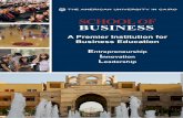 SCHOOL OF BUSINESSschools.aucegypt.edu/Business/Documents/Publications/BUS Brochu… · accounting principles covering financial, managerial and cost accounting. Students gain an