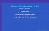 Functional Programming in Haskell Part I : Basicsmadhavan/presentations/mcc-haskell/lecture… · Functional programming Program , set of function deﬁnitions Function deﬁnition