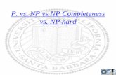 P. vs. NP vs NP Completeness vs. NP hardyfwang/courses/cs130b/notes/NPC.pdf · NP Non-deterministic computation (lucky guess) to find solutions Oracle will always return true if at