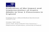 Evaluation of the Impact and Implementation of Inspire ... · Inspire Maths Evaluation 21/10/2016 Hall, Lindorff, Sammons 4 / List of Figures and Tables Figure 1. The research design