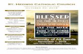 St. Hedwig Catholic Churchsainthedwigparish.org/uploads/8/2/4/4/82442134/... · 2016-11-26 · Mission Statement We, the parishioners of St. Hedwig Catholic Church, are servants called
