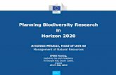 Planning Biodiversity Research in Horizon 2020share.bebif.be/Data/EPBRS/EPBRSIE/H2020 EPBRS Dublin workshop - clean.pdfInnovation Horizon 2020: main features • Research and innovation