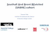 Southall And Brent REvisited (SABRE) cohortsabrestudy.org/wp-content/uploads/2014/05/sabre... · Southall and Brent Revisited (SABRE) • 2008-2011, age 60-90 • Mortality/ cancer