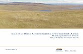 Lac Grasslands Protected Area - British Columbia · 2020-04-15 · Geologic and landform features; and, Cultural resources. Detailed planning for vegetation management, ecosystem