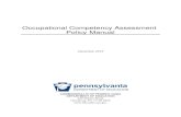 Occupational Competency Assessment Policy Manual and Technical... · Occupational Competency Assessment . Policy Manual . December 2019 . COMMONWEALTH OF PENNSYLVANIA DEPARTMENT OF