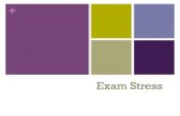 Exam Stress - NUSA · n The term 'exam stress' can be defined as a feeling of anxiety over one's performance in the exams, and ... keyboard type exercises, or simple stretching and