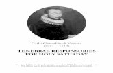 Gesualdo Tenebrae Responsories for Holy Saturday · va - - Qui a ... Gesualdo - Tenebrae Responsories 13 ... Plange quasi virgo Carlo Gesualdo di Venosa (1561 - 1613) Soprano I Soprano