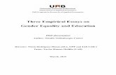 Three Empirical Essays on Gender Equality and Education · Three Empirical Essays on Gender Equality and Education PhD dissertation Author: Natalia Nollenberger Castro ... substantial