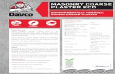 Davco Masonry Coarse Plaster ECO€¦ · Davco Masonry Coarse Plaster ECO can be used for all types of concrete substrate, lightweight autoclaved ... document from our website ...