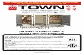 SMOKEHOUSE OWNER S MANUAL - Parts Town€¦ · SMOKEHOUSE OWNER’S MANUAL SECTION 1 INSTALLATION INSTRUCTIONS ... 1 Materials such as wood, compressed paper and plant fibers that
