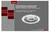 CALIFORNIA LANGUAGE ASSISTANCE PROGRAM...CALIFORNIA LANGUAGE ASSISTANCE PROGRAM . Fifth Biennial Report to the Legislature Page . 2 . of . 15. EXECUTIVE SUMMARY . The California Department