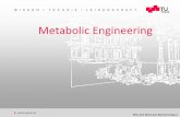 Metabolic Engineering - Graz University of Technology Molecu… · 14 Metabolic Engineering Enhanced production of metabolites in homologous hosts Production of modified or new metabolites
