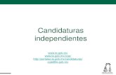 Candidaturas independientes - Angel Duran Candidaturas independientes.pdf · medida legislativa era garantizar al candidato independiente las condiciones de competencia real frente