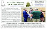 e-Ticker News of Claremont, Section A A e-Ticker News ... · A. ZO 2016-00015 282 Thrasher Road LLC, Nashua NH – Request to extend variance #2016-00015 to permit development of