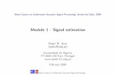 Module 1 - Signal estimation · Module 1 - Signal estimation S ergio M. Jesus (sjesus@ualg.pt) Universidade do Algarve, PT-8005-139 Faro, Portugal  February 2009 Short …