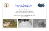 Systems Engineering and Architecture · Banbury, May 2007 Richard M. Murray, Caltech CDS Product Systems Engineering Systems engineering methodology • requirements capture and analysis
