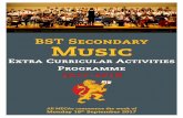 Extra Curricular Activities Programme...Full Scale Choir Friday - 1.10-2.00pm - Room 309 - Mr Beston The Full Scale Choir is open to any secondary student who enjoys singing. No prior