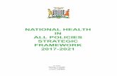 NATIONAL HEALTH IN ALL POLICIES STRATEGIC FRAMEWORK 2017-2021 · NATIONAL HEALTH IN ALL POLICIES STRATEGIC FRAMEWORK 2017-2021 iii 6.0 STRATEGIC ACTION FOR SECTORS 34 7.0 IMPLEMENTATION