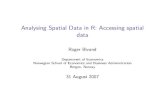 Analysing Spatial Data in R: Accessing spatial data · reads ESRI Arc ASCII grids into SpatialGridDataFrame objects; it does not handle CRS and has a single band I Much more support