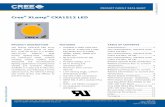Cree XLamp CXA1512 LED Data SheetESD classification (HBM per Mil-Std-883D) Class 2 DC forward current mA 350 500 Reverse current mA -0.1 Forward voltage (@ 350 mA, 85 °C) v 37 Forward