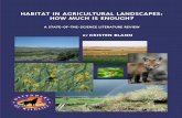 HABITAT IN AGRICULTURAL LANDSCAPES: HOW MUCH IS … · sity in agricultural landscapes, and to establish a framework for setting conservation goals, policy, and future research priorities.