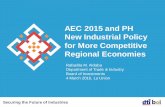 AEC 2015 and PH New Industrial Policy for More Competitive … · • Cluster-based industrial strategy to build strong & competitive regional economies . Globalization, regional