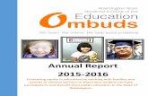 Annual Report 2015-2016 - WA Education Ombuds · 2020-01-06 · Annual Report 2015-2016 Promoting equity in education by working with families and schools to remove barriers so that
