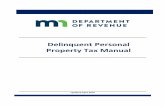 Delinquent Personal Property Tax Manual · Delinquent Personal Property Tax Manual 2. Filing a notice of tax lien against the taxpayer’s real and personal property without court