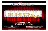 Welcome from the Artistic Director · 2019-04-20 · Welcome from the Artistic Director Welcome to “On with the Show,” a concert celebrating contem - porary Broadway and Pop hits