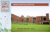INDIAN STATISTICAL INSTITUTEplacement/doc/pb2018.pdf · The Indian Statistical Institute has a long and proud tradition of excellence in training, teaching and research in a number