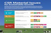 CSR Material Issues€¦ · CSR issues and to carry out PDCA management. 45 Megmilk Snow Brand Report 2019. CSR Domain CSR Material Issues Core Activity Themes Target Fiscal Year