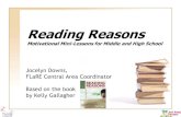 Reading Reasons: Motivational Mini-Lessons for Middle and ... · Reading Reasons Motivational Mini-Lessons for Middle and High School Jocelyn Downs, FLaRE Central Area Coordinator