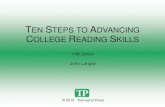 TEN STEPS TO ADVANCING COLLEGE READING SKILLS · Chapter Two: Main Ideas Recognizing the main idea, or point, is the most important key to good comprehension.