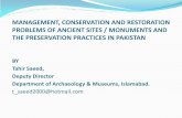 CONSERVATION AND RESTORATION PROBLEMS OF ANCIENT … · Badshahi Mosque, Lahore (1993) 2. Wazir Khan's Mosque, Lahore (1993) 3. Tombs of Jahangir, Asif Khan and Akbari Sarai, Lahore
