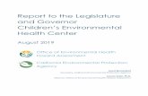 Report to the Legislature and Governor - Home | OEHHA...Report to the Legislature and Governor Children’s Environmental Health Center August 2019 ... Clean up of lead-contaminated
