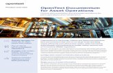 OpenText | Documentum Asset Operations - Product overview · OpenText ™ Documentum for Asset Operations integrates with key business systems, allowing users to access documents