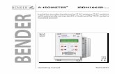 A-ISOMETER IRDH1065B- - bender-latinamerica.com€¦ · TEST A-ISOMETER® IRDH1065 kΩ MONITOR 1 6 kΩ MONITOR Quality System Certified ISO 9001 Operating manual TGH1264 E A-ISOMETER®