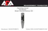 Operating manual Test Hammer Model: Schmidt Hammer 225 Schmidt Hammer 225.… · Hammer manufacturers, or Test Hammer during use must comply with the above technical requirements,