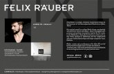 24/5/18 Hamburg // Haekken 25/5/18 Berlin // ACUD www ...felixraeuber.com/content/pdfs/Portfolio_Felix_quer_v3 (EN).pdf · Nils Frahm, Moderat or Radiohead, and has collaborated with