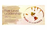 Five Level Leadership - Scotiabank · Five Level Leadership Doug Keeley, CEO & Chief Storyteller doug@themarkofaleader ... Dabbawala • How clear is the business focus? • What