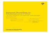 Internal Branding in Multinational Firms626556/FULLTEXT01.pdf · 2013-06-09 · Internal branding is also a dynamic topic to study, as it provides a new option in marketing strategy