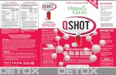 Drink 32oz 6154% 1% QSHOT · (vitamin B2) Potassium (from potassium chloride) Proprietary Blend: 80 mg 42 mg 2.725 g 6154% 1% † CLEANSING CAPSULES Herbal Supplement OTHER INGREDIENTS: