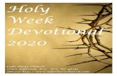 Holy Week Devotional 2020Holy Week Devotional 2020 Lake Shore Church 27801 Jefferson Ave. SCS, MI 48081 586-777-8533