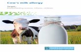 Cow’s milk allergy - Hamad Medical Corporation health/allergy-and... · Cow’s milk allergy The estimated prevalence of cow’s milk allergy (CMA) varies between 0.25% and 4.9%,