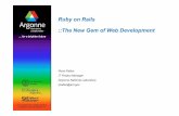 Ruby on Rails ::The New Gem of Web Development on Rails(1).pdf · –Ruby is one of the best languages for metaprogramming, and Rails uses this capability well. nScaffolding –You